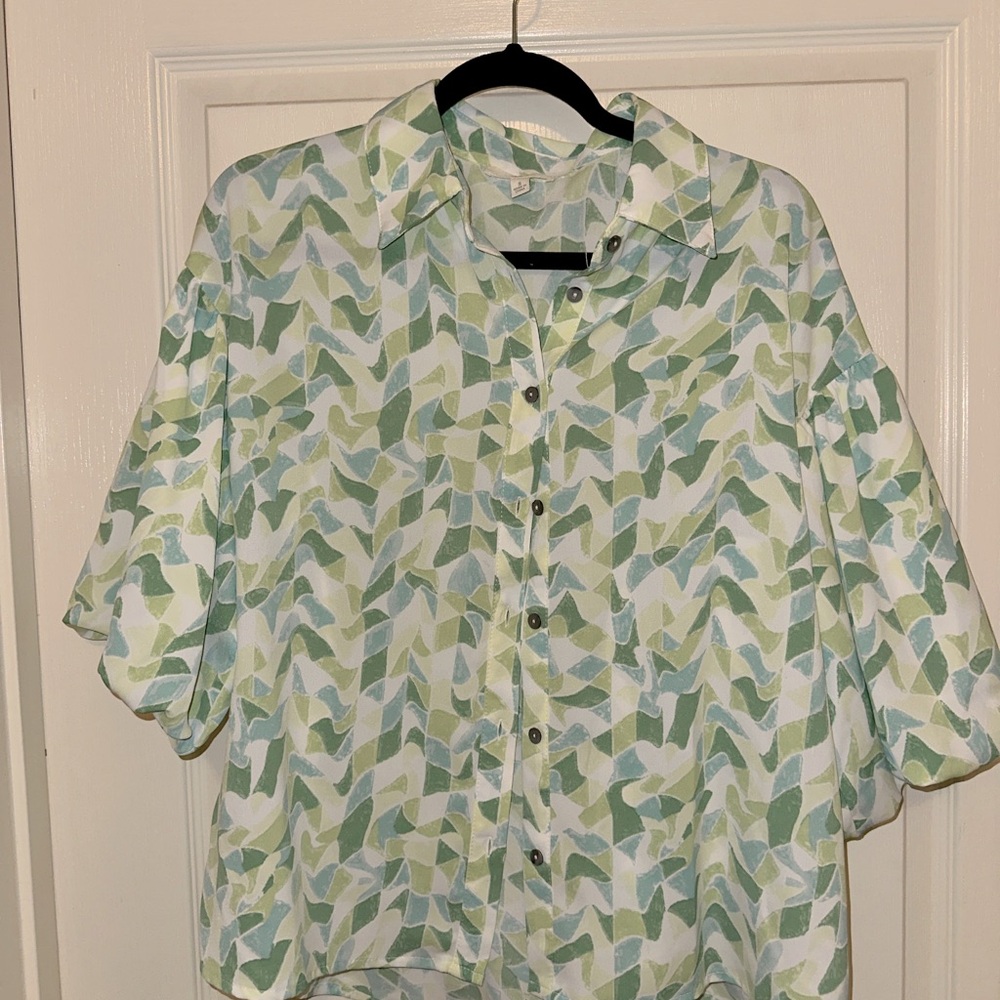 Green blouse by Entro size